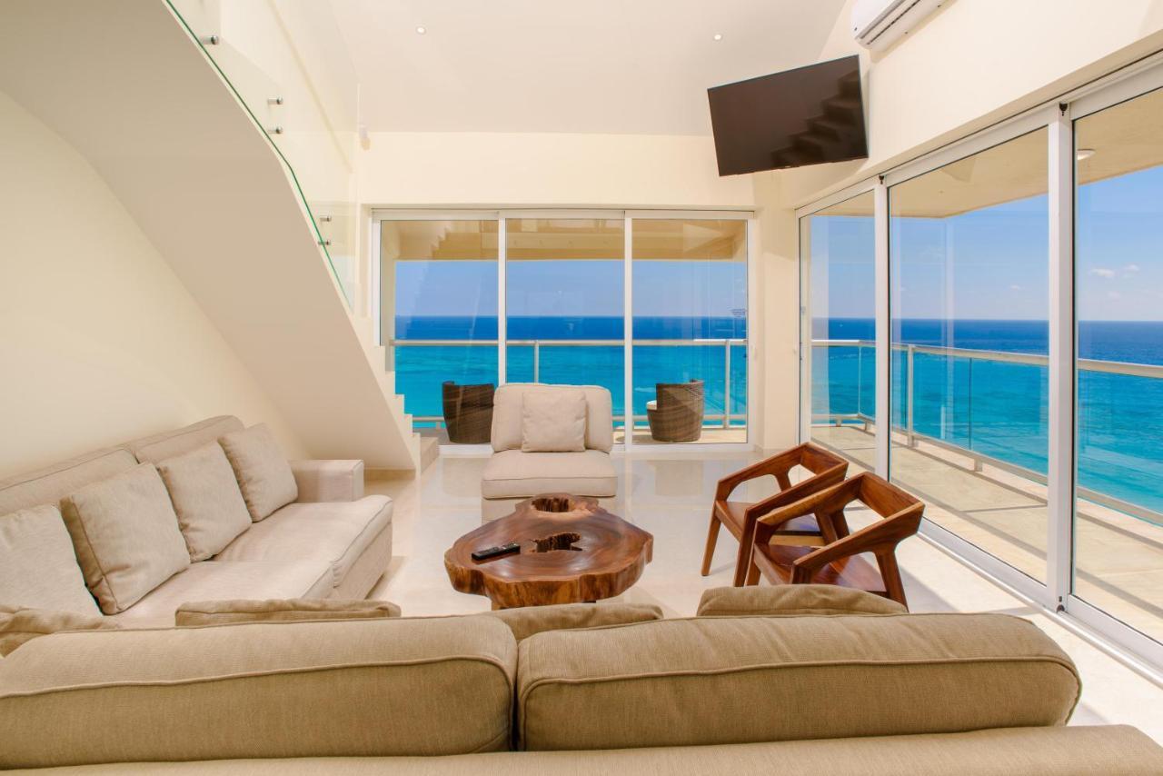 2 Story Oceanfront Penthouses On Cancun Beach! Exterior foto